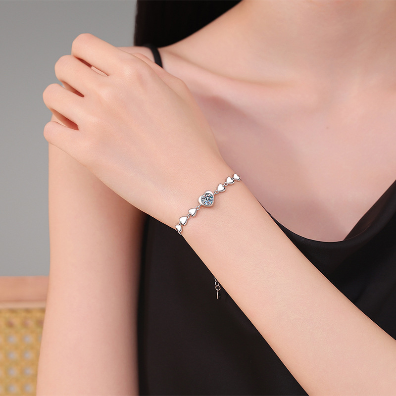 Angel Love Bracelet – 1CT D Color Moissanite 925 Silver - Image 4